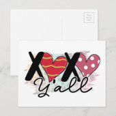 XOXO Valentijnse  Feestdagenkaart (Voorkant / Achterkant)