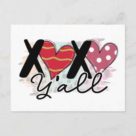 XOXO Valentijnse  Feestdagenkaart (Voorkant)