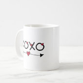 XOXO Valentijnse  Koffiemok (Voorkant links)