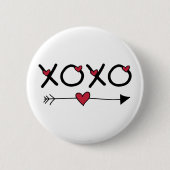 XOXO Valentijnse  Ronde Button 5,7 Cm (Voorkant)
