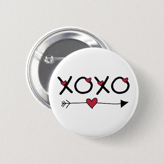 XOXO Valentijnse  Ronde Button 5,7 Cm (Voorkant /achterkant)