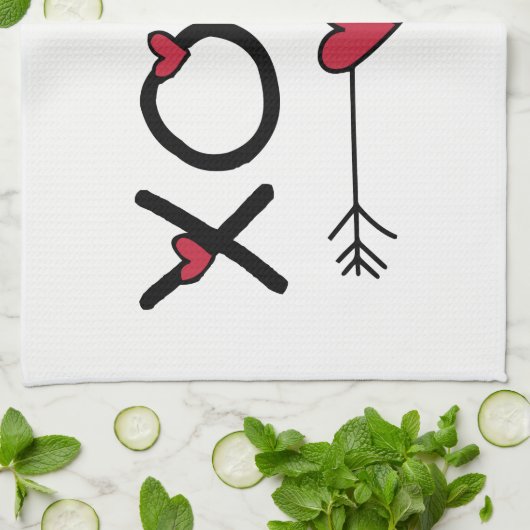 XOXO Valentijnse  Theedoek (Gevouwen)