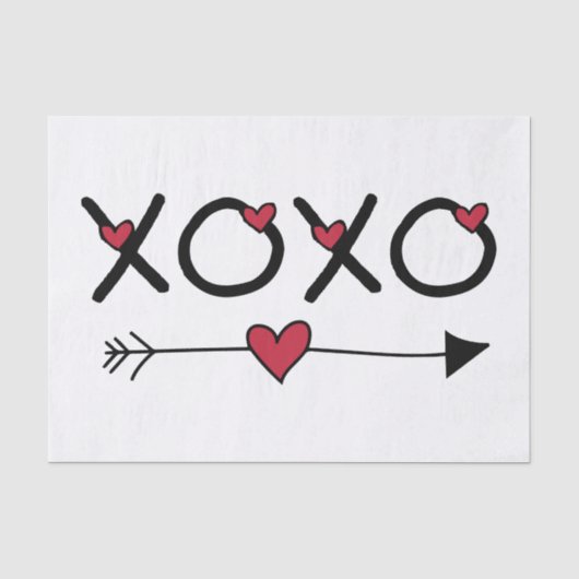 XOXO Valentijnse  Tissuepapier (Voorkant)