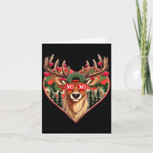 Xoxo valentijnshart hert camo hert retro jagen kaart