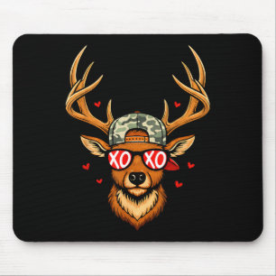 Xoxo valentijnshartbok camo hert retro jagen jonge muismat