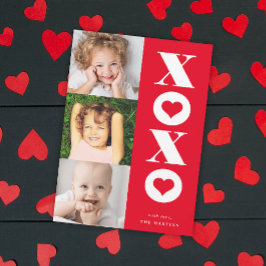 xoxo valentijnskaart met meerdere foto's feestdagenkaart