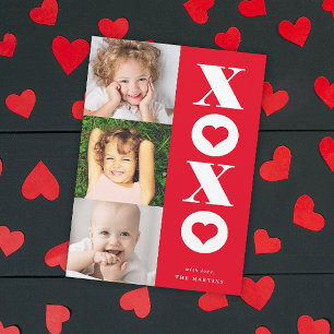 xoxo valentijnskaart met meerdere foto's feestdagenkaart