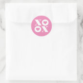 xoxo valentijnsronde sticker (Tas)