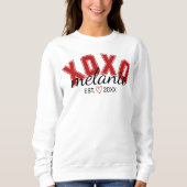 XOXO Valentijns's Ontwerpdatum Met Sweatshirt (Voorkant)