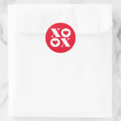 xoxo valentijnsstickers cirkel ronde sticker (Tas)