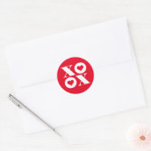 xoxo valentijnsstickers cirkel ronde sticker (Envelop)