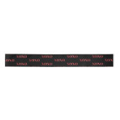 XOXO valentine's day Chic black red glitter Satijnen Lint (Voorkant)