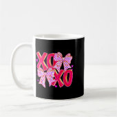 Xoxo Valentines Day Love Funny Coquette Bow Checke Koffiemok (Links)