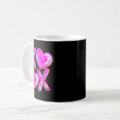 Xoxo Valentines Day Love Funny Coquette Bow Checke Koffiemok (Voorkant links)