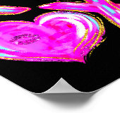 Xoxo Valentines Day Love Funny Coquette Bow Checke Poster (Hoek)