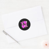 Xoxo Valentines Day Love Funny Coquette Bow Checke Ronde Sticker (Envelop)