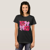Xoxo Valentines Day Love Funny Coquette Bow Checke T-shirt (Voorkant volledig)