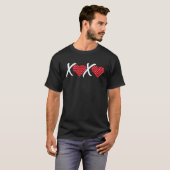 XOXO Valentines  Heart Print Graphic Valentine's D T-shirt (Voorkant volledig)