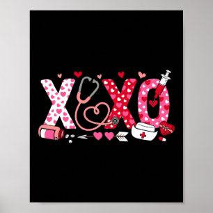 Xoxo Verpleegster Valentijnsdag Stethoscoop Valent Poster