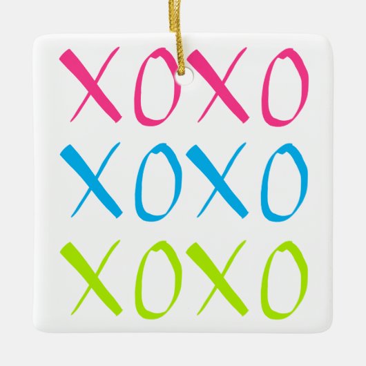 XOXO-versiering Keramisch Ornament (Voorkant)