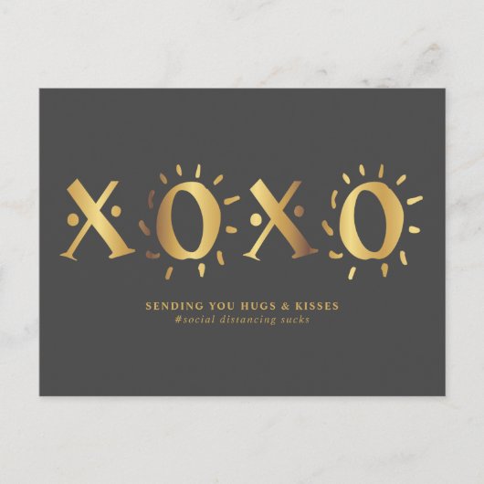 XOXO | VERZENDING VAN HUGS EN KISSEN BRIEFKAART (Voorkant)