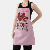 XOXO-vibes alleen, geruite hart Valentijnsdag Schort (Insitu)