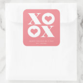 xoxo vierkant valentijnsdag sticker (Tas)