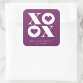 xoxo vierkant valentijnsdag sticker (Tas)