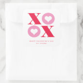 xoxo vierkante valentijnsdag sticker (Tas)