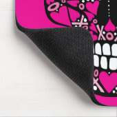 XOXO voor altijd - Muismat van de schedel op roze (Hoek)