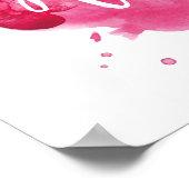 Xoxo waterverf typografie poster afdrukken (Hoek)