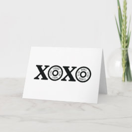 Xoxo Weightlifting Card Feestdagen Kaart