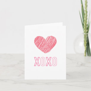 "XOXO"-Wenskaart Notitiekaartje