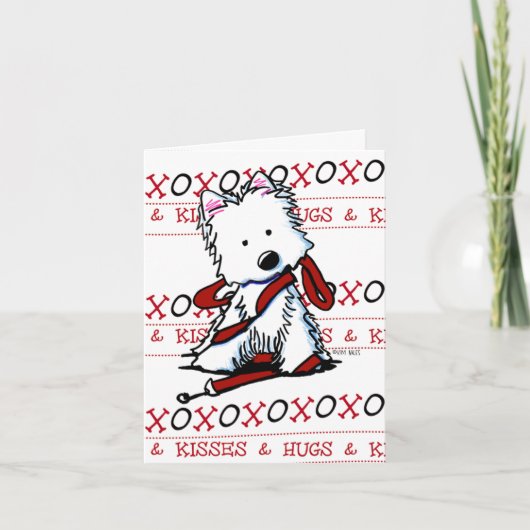 XOXO Westie briefkaart (Voorkant)