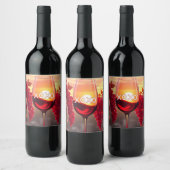 XOXO Wine Design: Vier liefde en elegantie Wijn Etiket (Flessen)