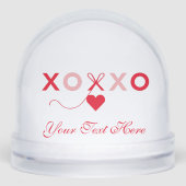 XOXO with your text Sneeuwbol (Voorkant)