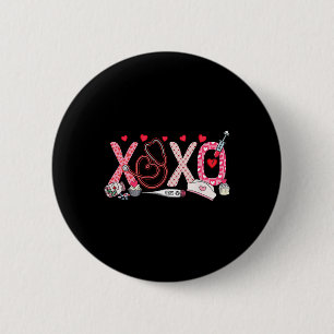 Xoxo Xo Xo Verpleegster Valentijnsdag Mannen Vrouw Ronde Button 5,7 Cm