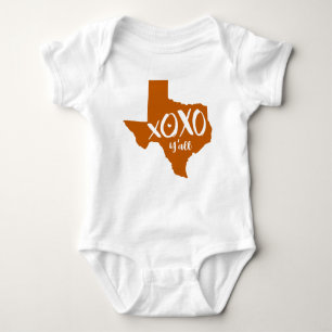 XOXO, Y'all - Brande Oranje Texas State-vorm Romper