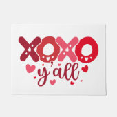 XOXO Y'all | Leuke Valentijn Hart Typografie Deurmat (Voorkant)