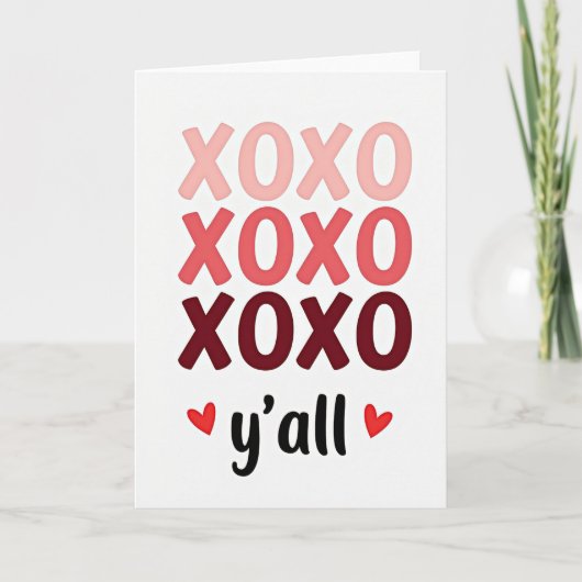 Xoxo Yall Love Card Kaart (Voorkant)