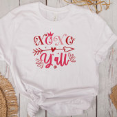 XOXO Y'all Roze Pijl en Harten Valentijnsdag T-shirt