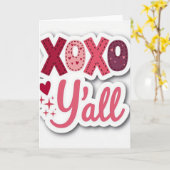 Xoxo Yall Valentijnkaart Kaart (Gele Bloem)
