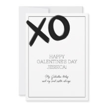 XOXO Zwart en Wit Beste Vriendin Naam Galentine's 