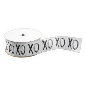 XOXO Zwart en Wit Grosgrain Lint (Spoel)