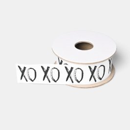 XOXO Zwart en Wit Grosgrain Lint