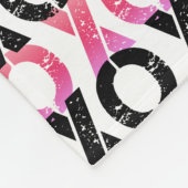 XOXO | Zwart-roze patroon Fleece Deken (Hoek)
