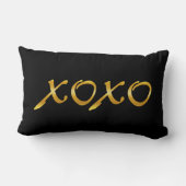 XOXO's in goud en zwart Kussen (Achterkant)