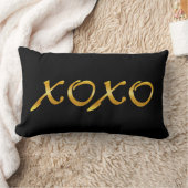 XOXO's in goud en zwart Kussen (Deken)