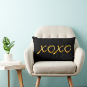 XOXO's in goud en zwart Kussen (Stoel)