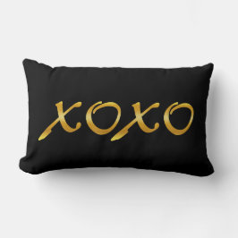 XOXO's in goud en zwart Kussen
